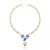 Beautifully Crafted Diamond Necklace in 18k Gold with Certified Diamonds - NCK1205P